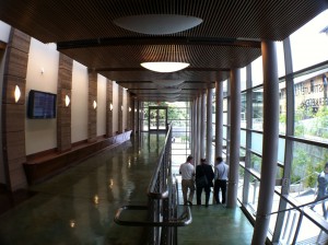 Hallway with wide-angle lens